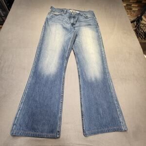 Banana Republic Jeans Mens 34x30 Blue Boot Cut Distressed Denim
